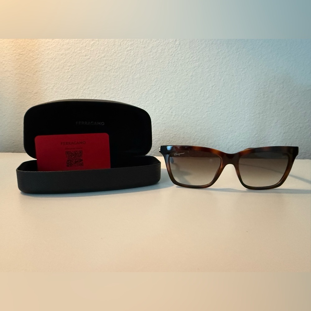Salvatore Ferragamo Tortoise Shell Sunglasses